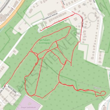 Fairhaven Greenway trails, Overbrook trail, distance, elevation, map, profile, GPS track