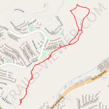 Part of Solemint Canyon Mountainway Trail trail, distance, elevation, map, profile, GPS track
