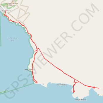La Perouse Bay and King's Highway (Maui Island) trail, distance, elevation, map, profile, GPS track