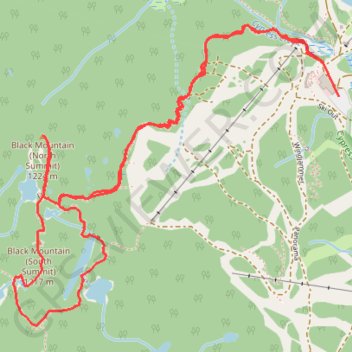 Black Mountain - Cabin Lake - Sam Lake - Theagill Lake trail, distance, elevation, map, profile, GPS track