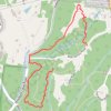Lingo Trail, E Trail and Arboretum Trail Loop in Mount Airy Forest trail, distance, elevation, map, profile, GPS track
