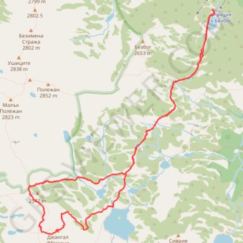 Dzangal trail, distance, elevation, map, profile, GPS track
