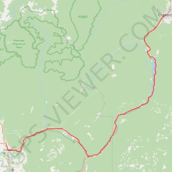 Creston - Cranbrook trail, distance, elevation, map, profile, GPS track