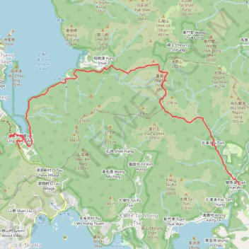 長情坑 石岩頭坑 花榕左 雷花 trail, distance, elevation, map, profile, GPS track
