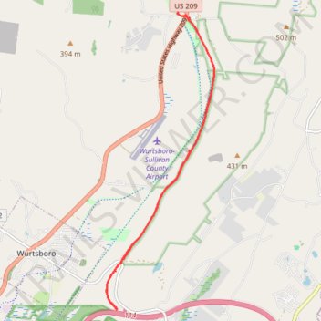 Wutsboro Ridge State Forest Upper O&W Rail Trail trail, distance, elevation, map, profile, GPS track