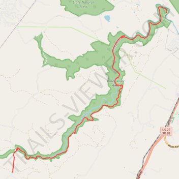 CT - Upper and Lower Piney River trail, distance, elevation, map, profile, GPS track