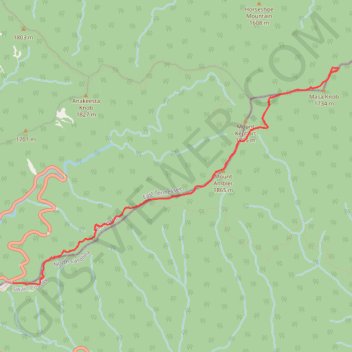 Charlies Bunion ans Mount Ambler via Appalachian Trail trail, distance, elevation, map, profile, GPS track
