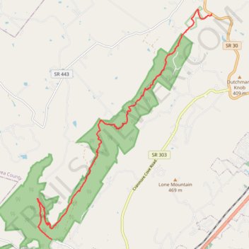 Cumberland Trail Graysville Mountain Trail trail, distance, elevation, map, profile, GPS track