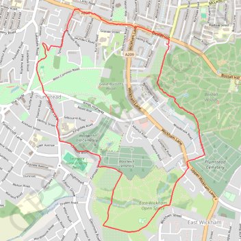 Plumstead Parks Loop trail, distance, elevation, map, profile, GPS track