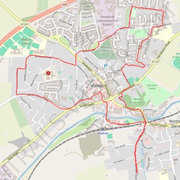 Malton Loop trail, distance, elevation, map, profile, GPS track