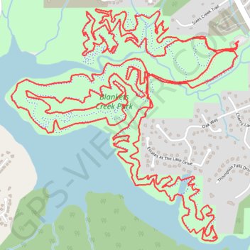Blankets Creek Park MTB Loops trail, distance, elevation, map, profile, GPS track