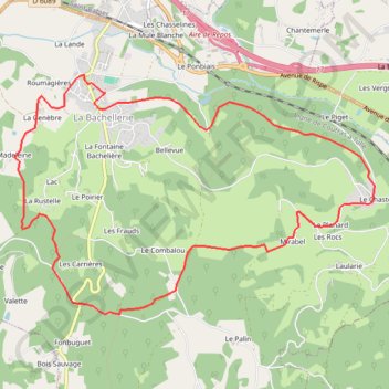 La Bachellerie boucle du Chastel trail, distance, elevation, map, profile, GPS track