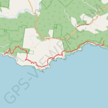Great Ocean Walk - Milanesia Track - The Gables trail, distance, elevation, map, profile, GPS track