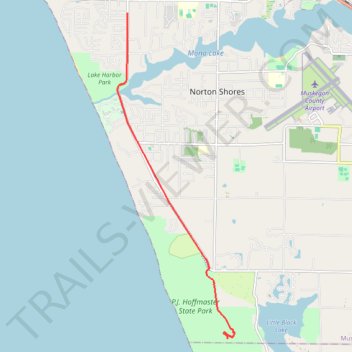 Muskegon_1 trail, distance, elevation, map, profile, GPS track