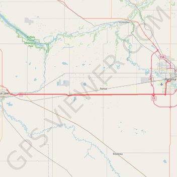 Moose Jaw - Regina trail, distance, elevation, map, profile, GPS track