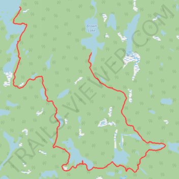 Day 2 of 3 day hiking trip along the Western Uplands Backpacking Trail in Algonquin Provincial Park trail, distance, elevation, map, profile, GPS track