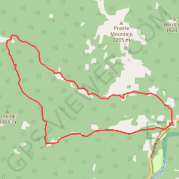 Powderface Creek - Prairie Creek trail, distance, elevation, map, profile, GPS track