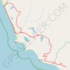 Alamere Falls Loop via Coast Trail trail, distance, elevation, map, profile, GPS track