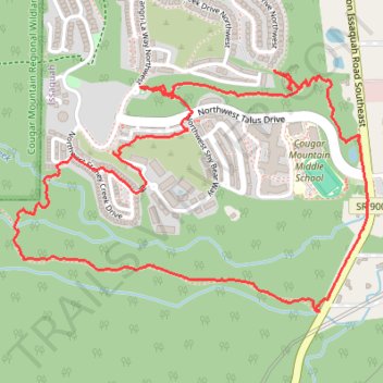 Talus Issaquah loop walk trail, distance, elevation, map, profile, GPS track