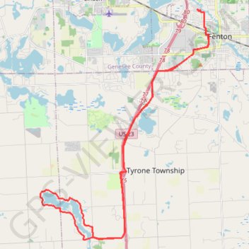 Lake Chanon Loop from Fenton trail, distance, elevation, map, profile, GPS track