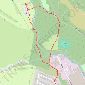 Paths around Milngavie Golf Club trail, distance, elevation, map, profile, GPS track