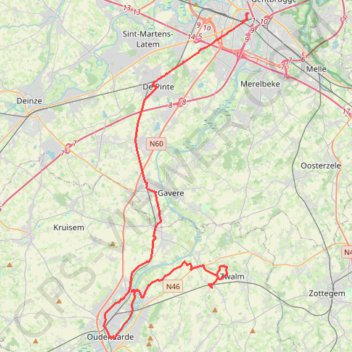 Ledeberg-SDB-F45-45k trail, distance, elevation, map, profile, GPS track