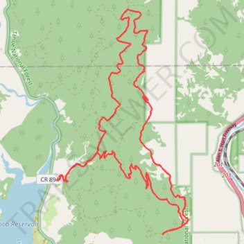 Boca Ridge Trail Run trail, distance, elevation, map, profile, GPS track