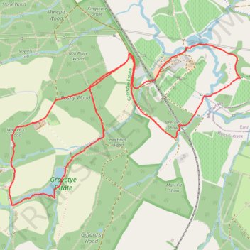 Gravetye Estate Loop trail, distance, elevation, map, profile, GPS track