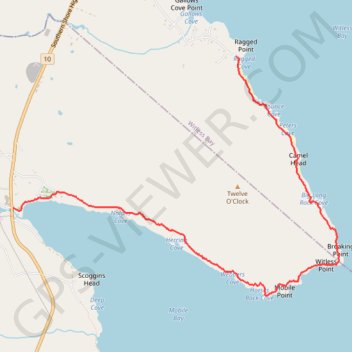 East Coast Trail - Beaches Path trail, distance, elevation, map, profile, GPS track