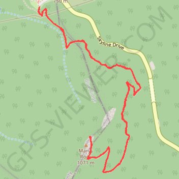 Marys Rock via Appalachian Trail in Shenandoah National Park trail, distance, elevation, map, profile, GPS track