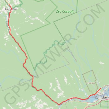 Causapscal - Campbellton trail, distance, elevation, map, profile, GPS track