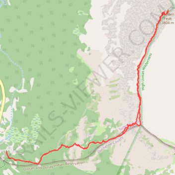 Summit County Trail Running trail, distance, elevation, map, profile, GPS track