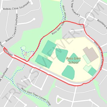 Ross Glen survey trail, distance, elevation, map, profile, GPS track
