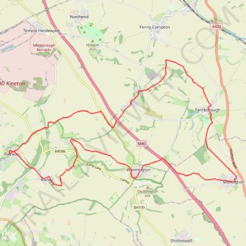 Radway 🔁 Mollington trail, distance, elevation, map, profile, GPS track