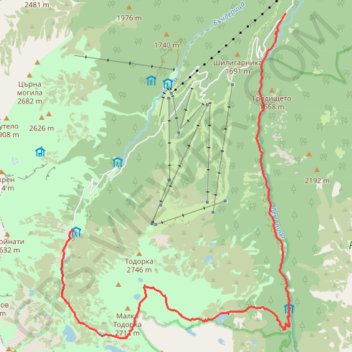 Vihren Hut - Demyanitsa Hut trail, distance, elevation, map, profile, GPS track