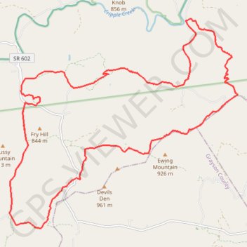 Cripple Creek - Virginia Highlands Horse Trail trail, distance, elevation, map, profile, GPS track
