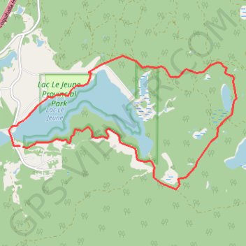 Le Jeune Lake trail, distance, elevation, map, profile, GPS track