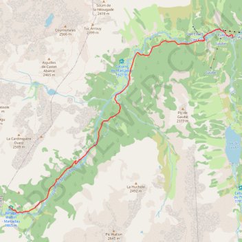 Day 3 standard route Pt Espagne-efuge Wallon-Pt Espagne trail, distance, elevation, map, profile, GPS track