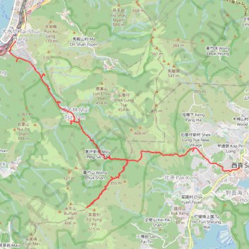 大水井古道RTK trail, distance, elevation, map, profile, GPS track