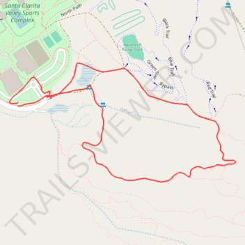 Santa Clarita Sports Complex Loop Trail trail, distance, elevation, map, profile, GPS track