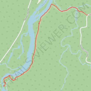 Sentier Nepisiguit vers les chutes Pabineau trail, distance, elevation, map, profile, GPS track