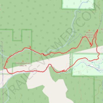 Kineo Mountain Trail, Upper Bear Creek and Seven Bridges loop hike trail, distance, elevation, map, profile, GPS track