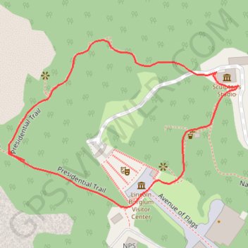 Mount Rushmore Presidential Trail trail, distance, elevation, map, profile, GPS track