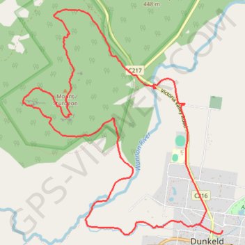 Dunkeld Mount Sturgeon Loop in Grampians National Park trail, distance, elevation, map, profile, GPS track