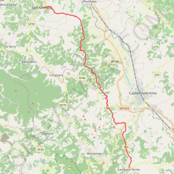 VFS - IT29 - SanMiniato - GambassiTerme.gpx (1) trail, distance, elevation, map, profile, GPS track