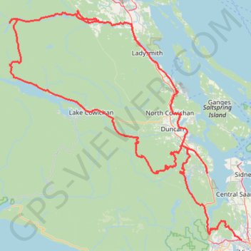 BBF loop to the Skydeck in Nanaimo trail, distance, elevation, map, profile, GPS track