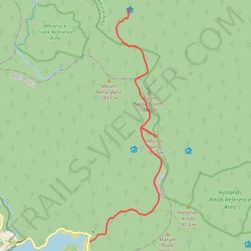 Rocky Valley Storage to Ropers Hut via Mount Nelse in Australian Alps trail, distance, elevation, map, profile, GPS track
