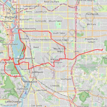 Portland Gravel/Unpaved Cycling trail, distance, elevation, map, profile, GPS track