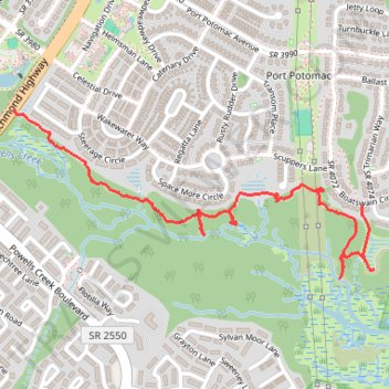 Potomac Heritage Trail section trail, distance, elevation, map, profile, GPS track