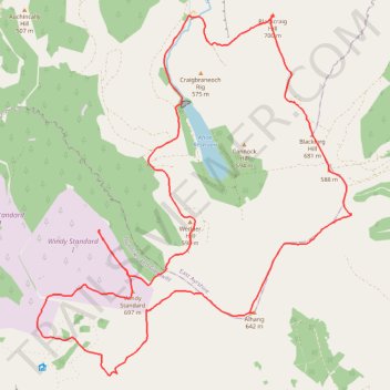 Hillwalk - Blackcraig Hill, Blacklorg Hill, Alhang, Wedder Hill and Afton Reservoir trail, distance, elevation, map, profile, GPS track
